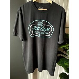 What The Fin? Men's Tee Nauti Lite Collection Nautical 100% Cotton L Charcoal